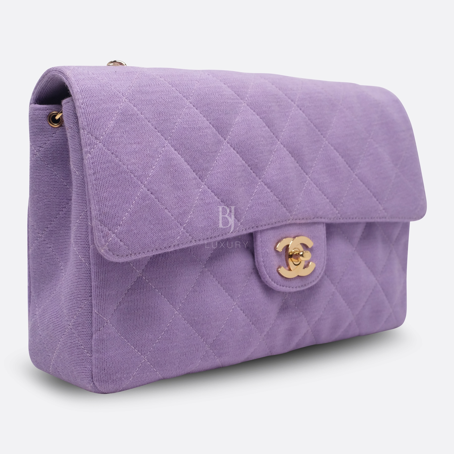 CHANEL FLAP BAG MEDIUM LILAC JERSEY
