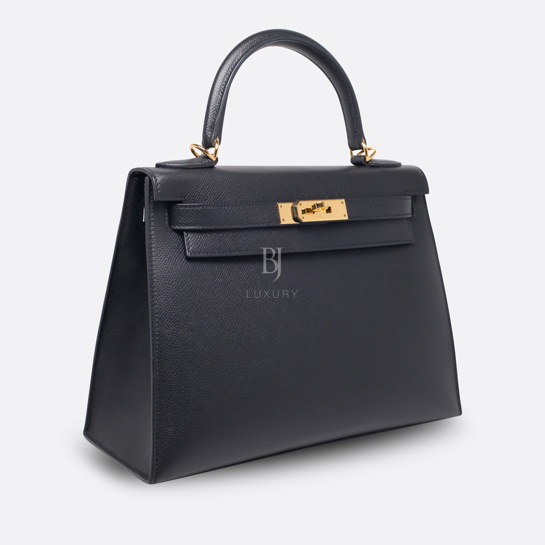 HERMES KELLY SELLIER 28 BLACK EPSOM