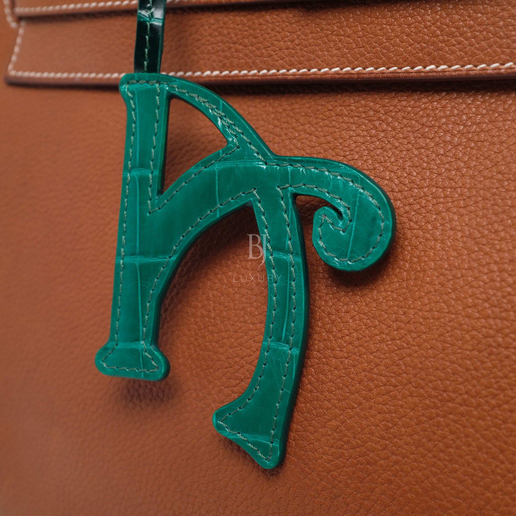 BJL ALPHABET A EMERALD GREEN NILO CROCODILE