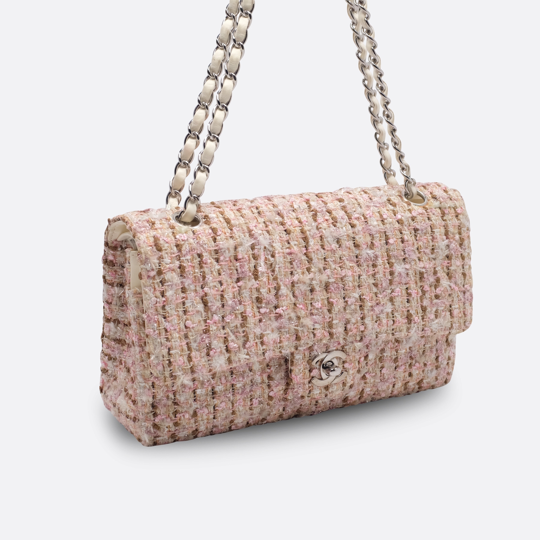 CHANEL CLASSIC HANDBAG MEDIUM MULTICOLOR TWEED