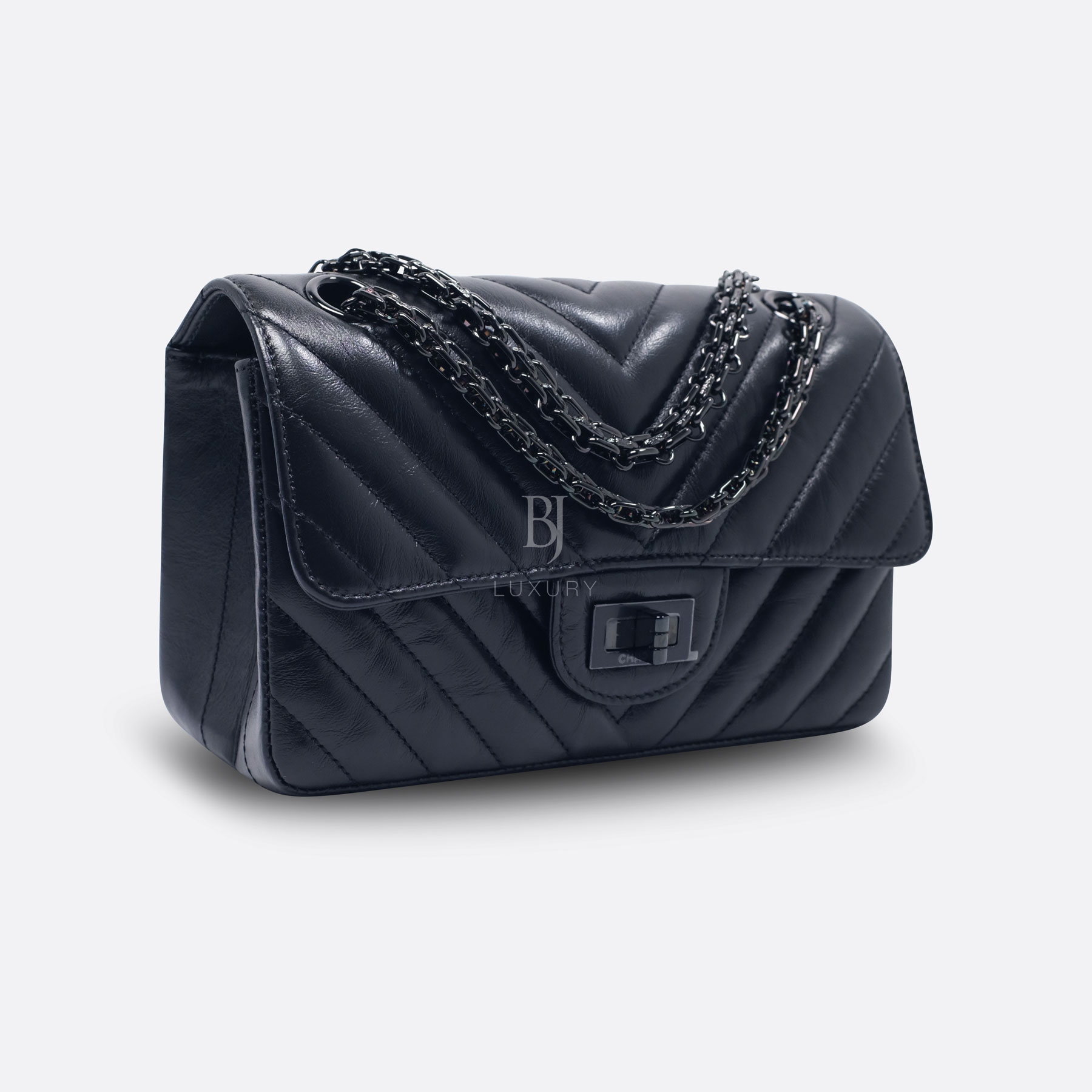 CHANEL 2.55 MINI SO BLACK CALF