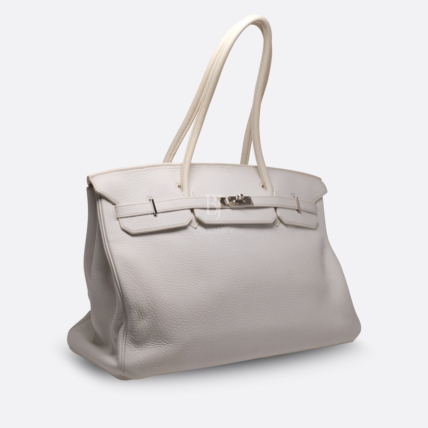 HERMES SHOULDER BIRKIN 45 WHITE CLEMENCE
