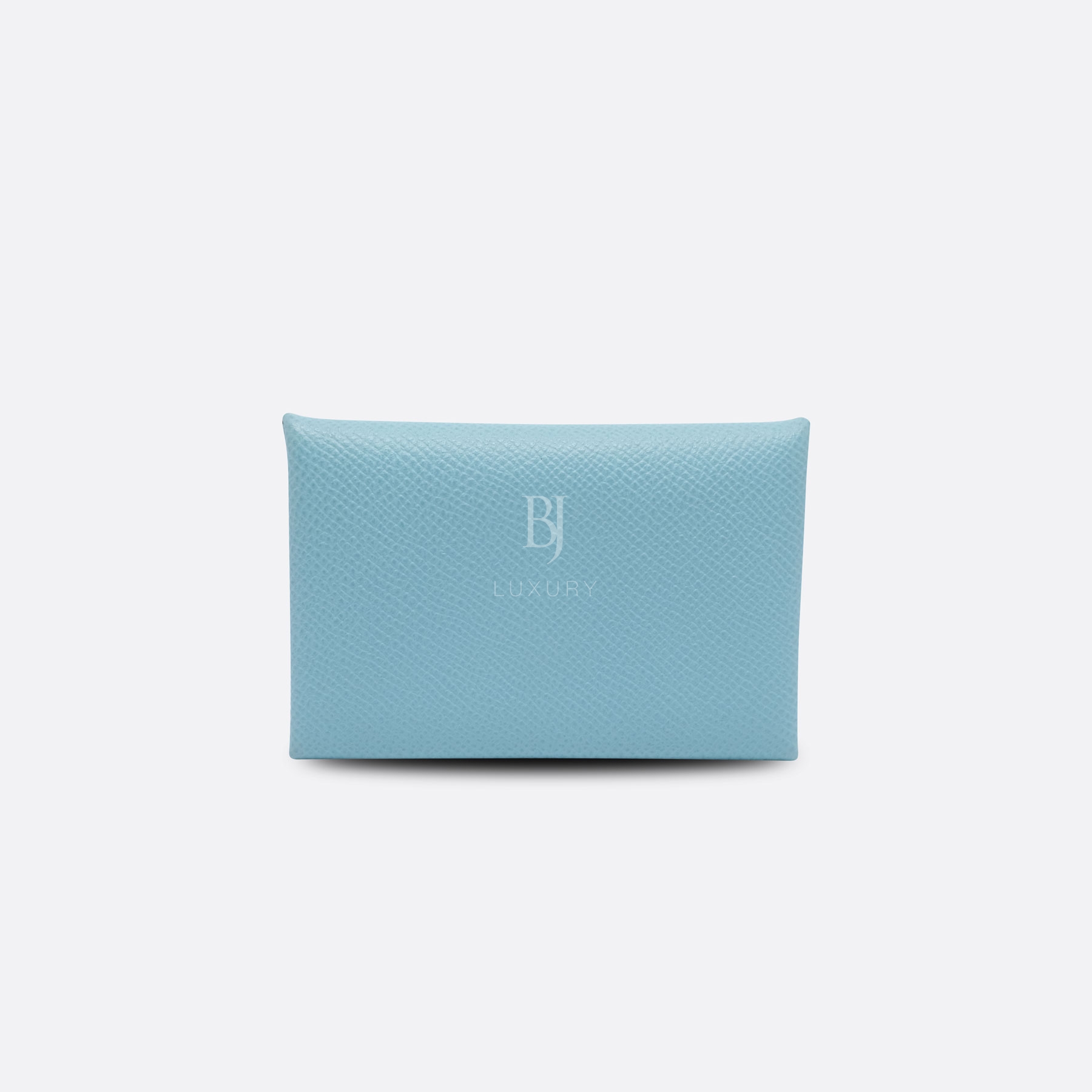 HERMES CALVI CARD HOLDER BLEU ATOLL EPSOM