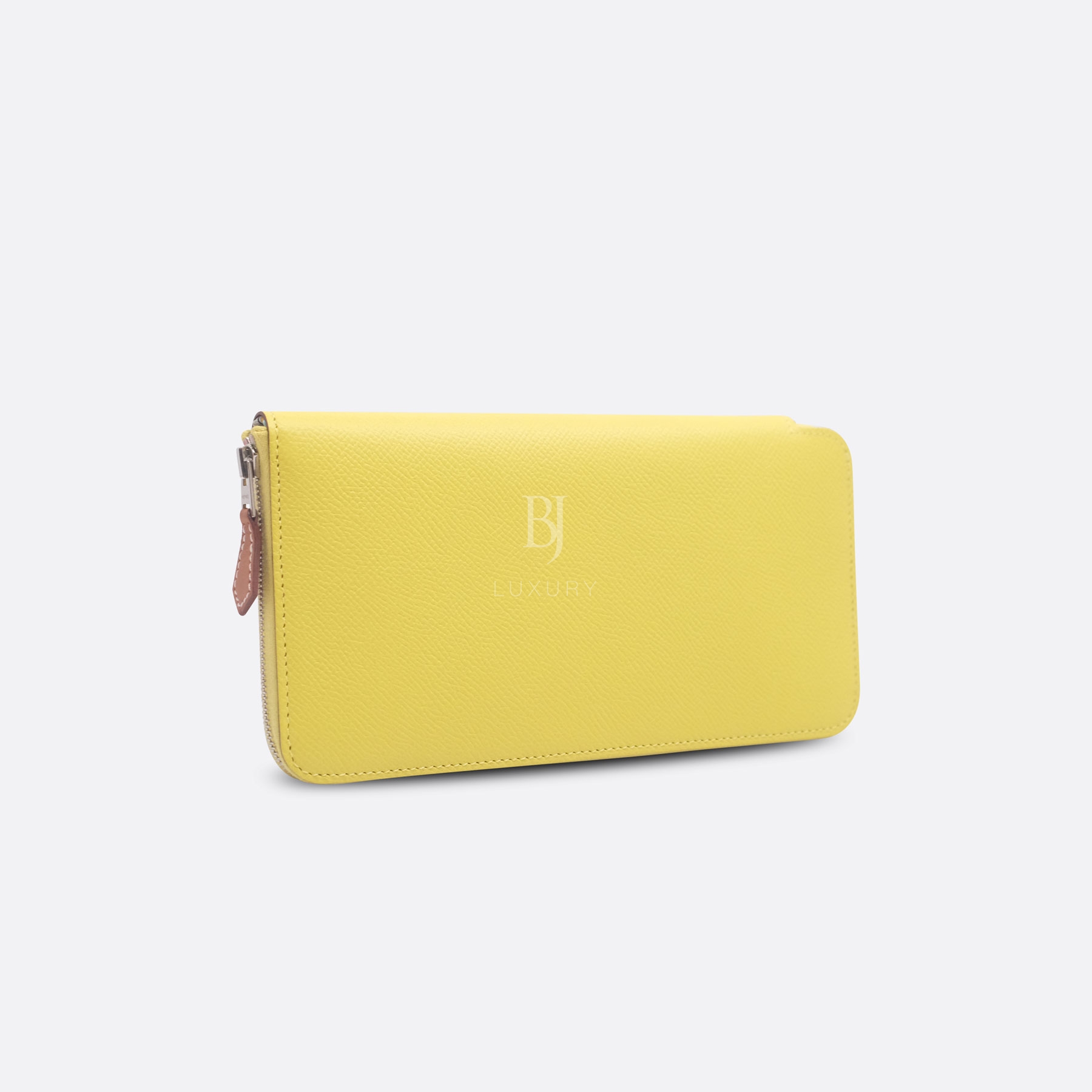 HERMES SILK IN WALLET LONG CLUTCH LIME EPSOM