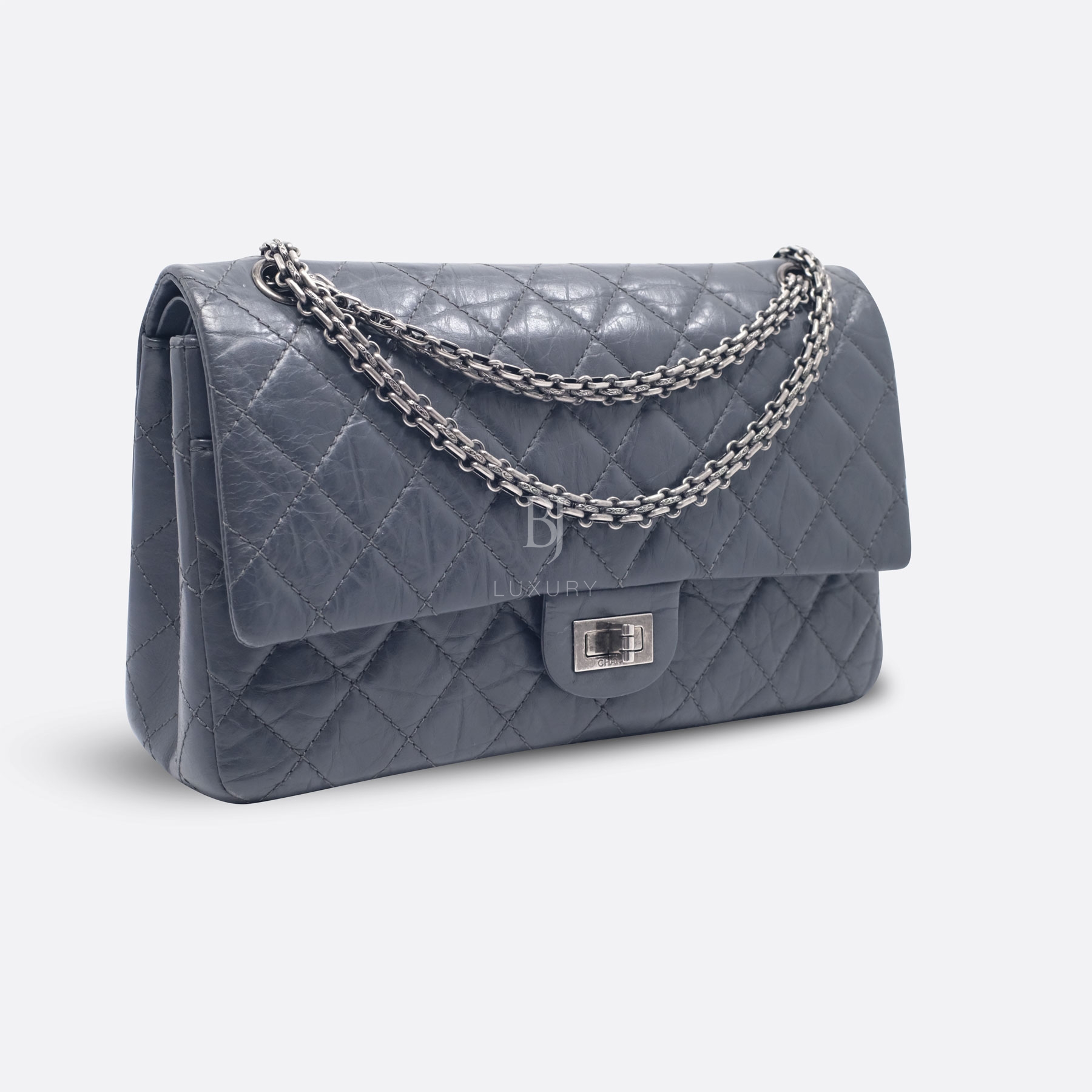 CHANEL 2.55 MEDIUM GRAPHITE CALF
