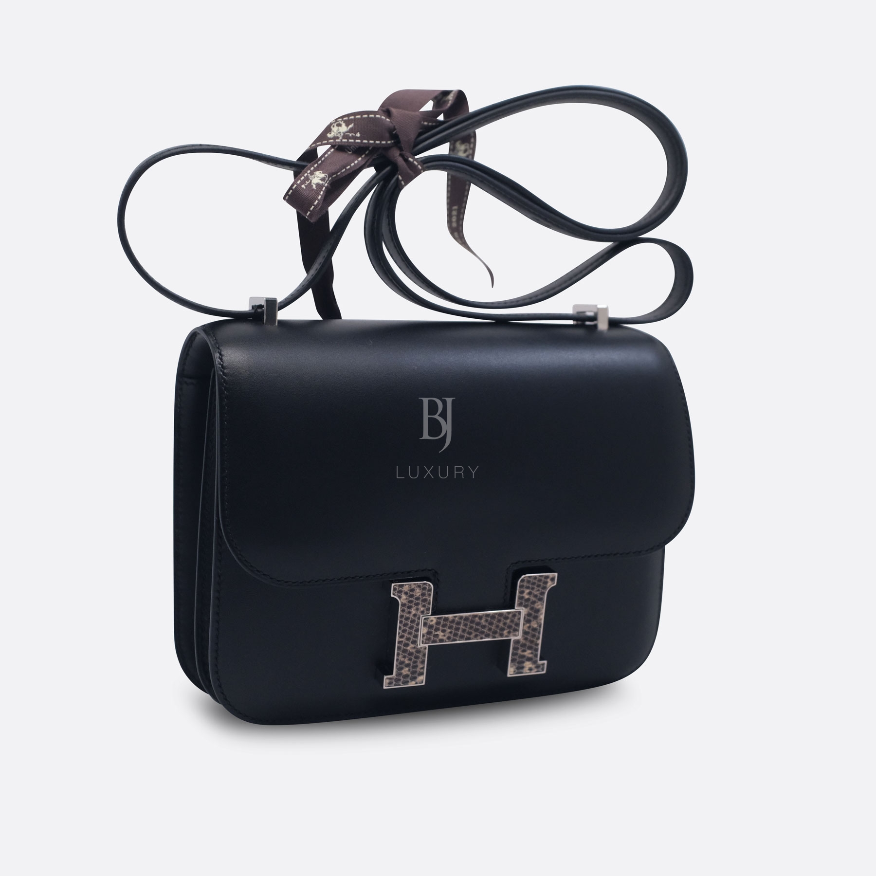 HERMES CONSTANCE 18 BLACK VEAU MONSIEUR