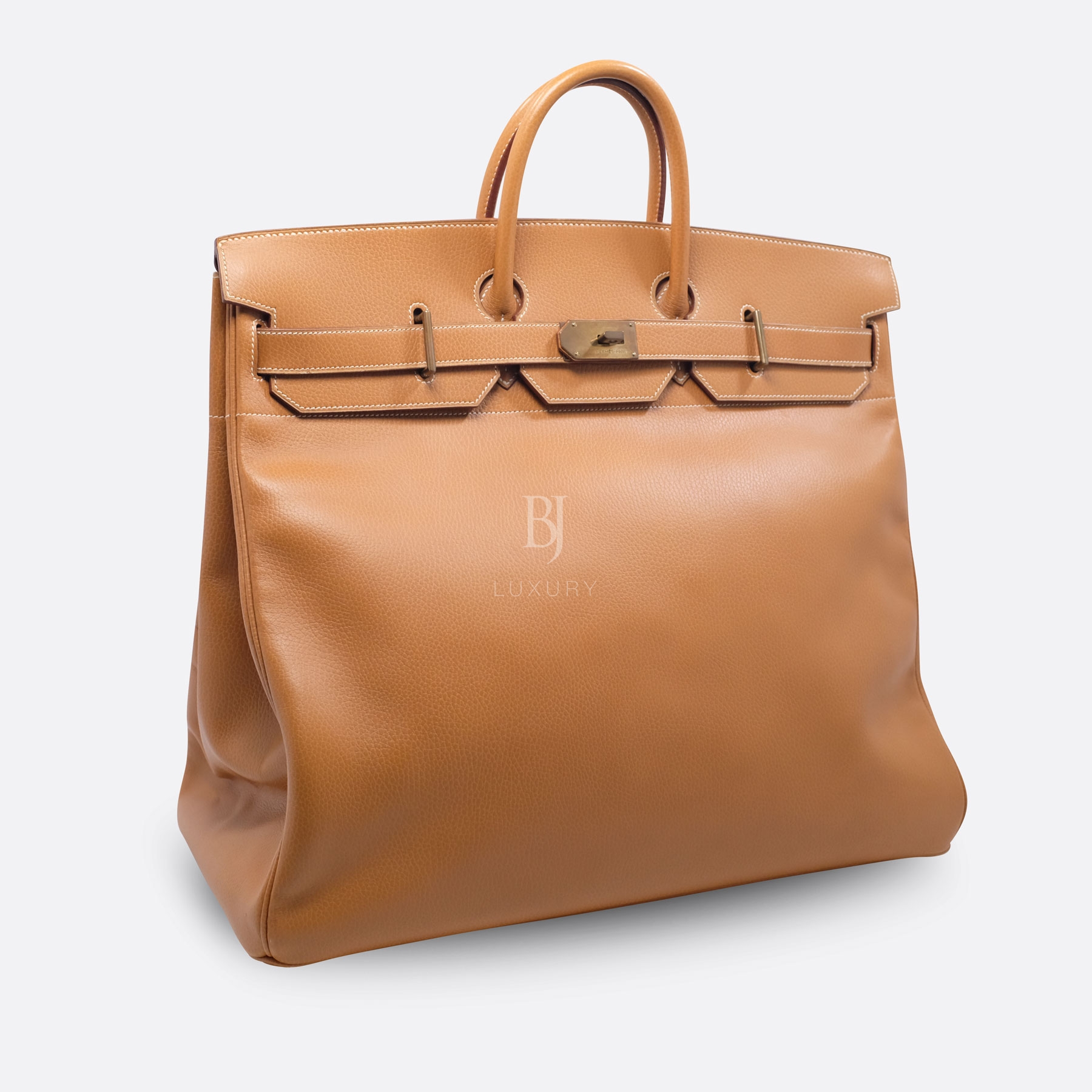 HERMES HAC HAUT A COURROIES 50 NATURAL SABLE ARDENNES