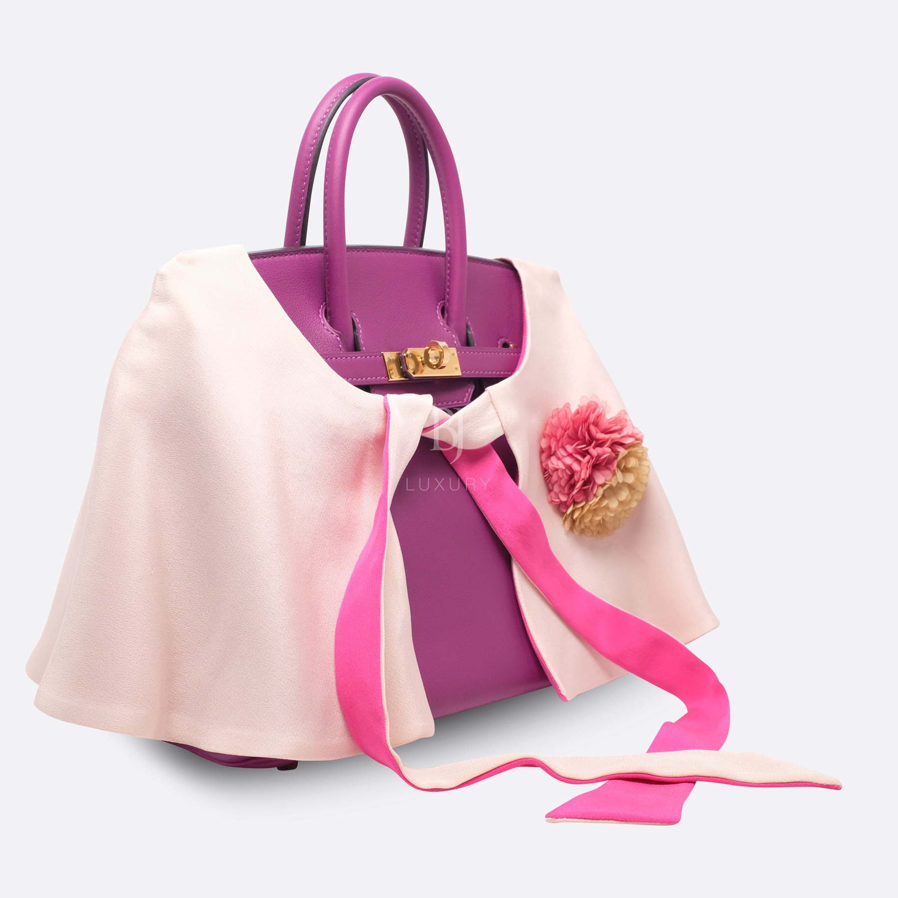 PURSEBOP FROCKS KYOTO CAPE 25 TAUPE SILK