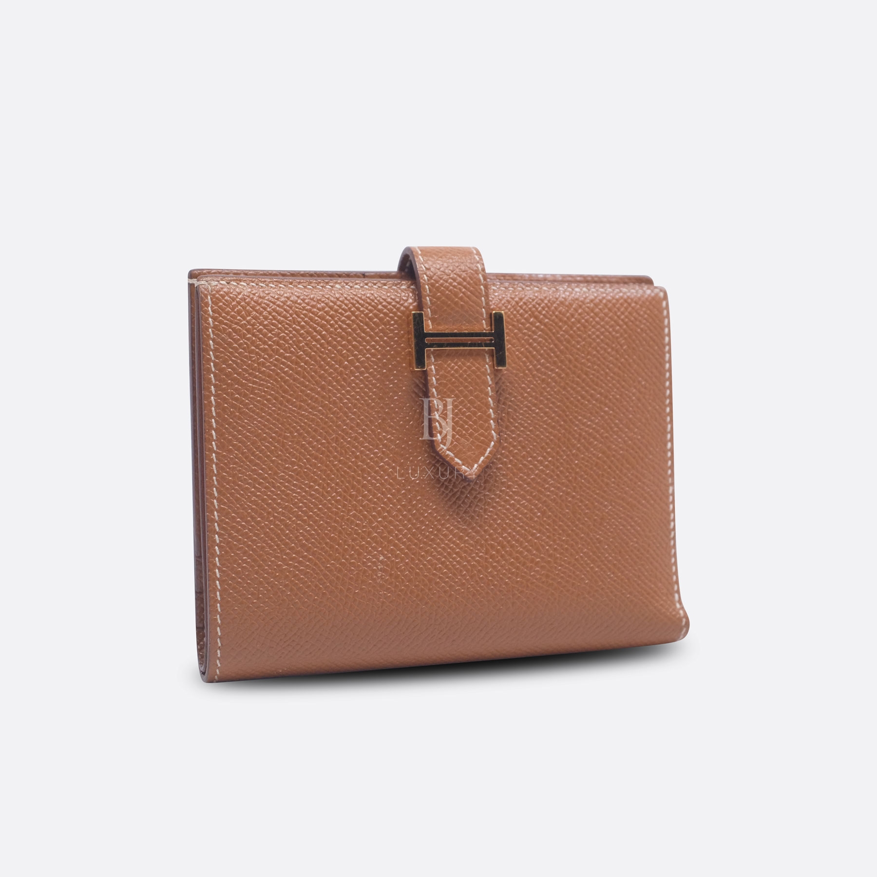 HERMES BEARN WALLET COMPACT GOLD EPSOM
