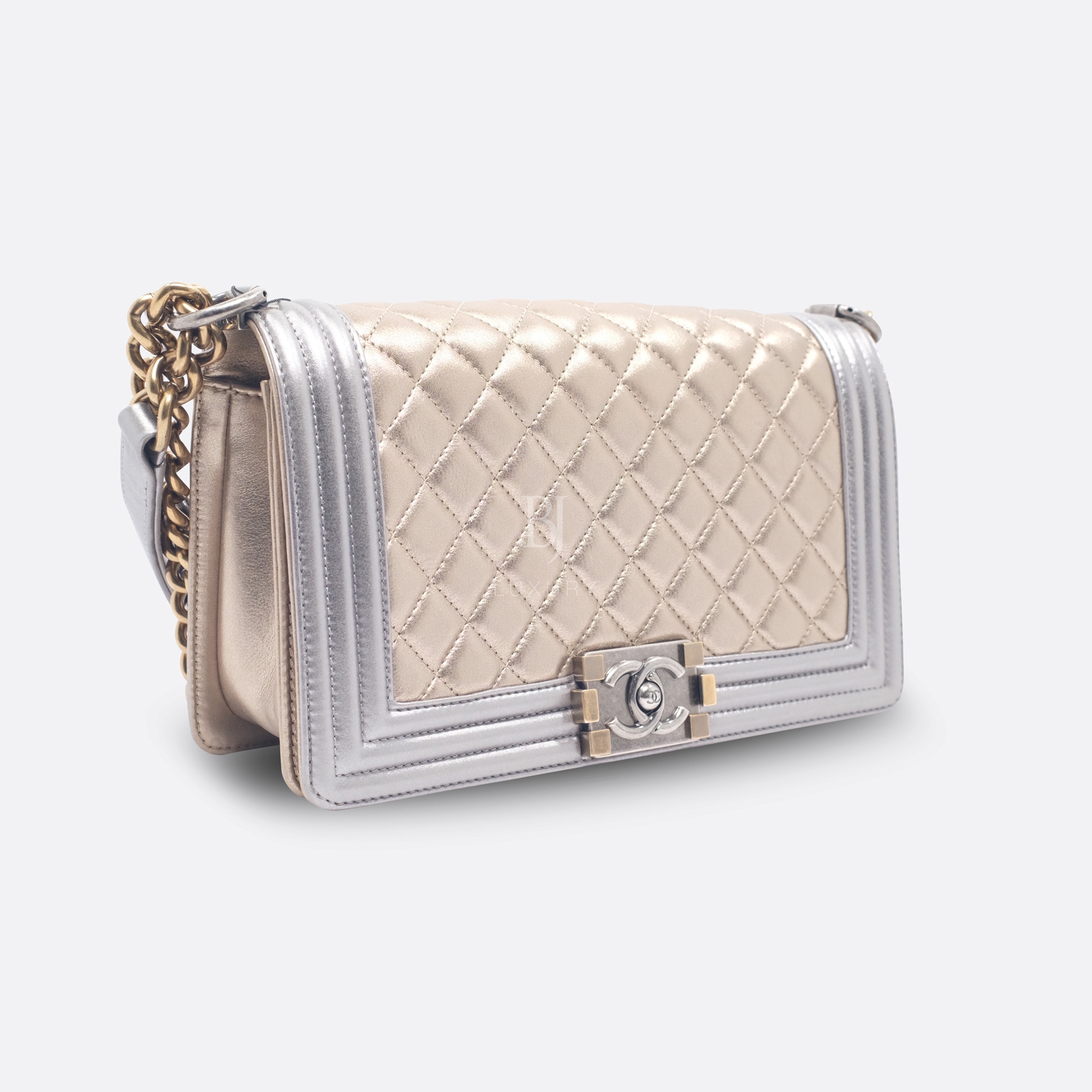 CHANEL BOY CHANEL MEDIUM GOLD LAMBSKIN