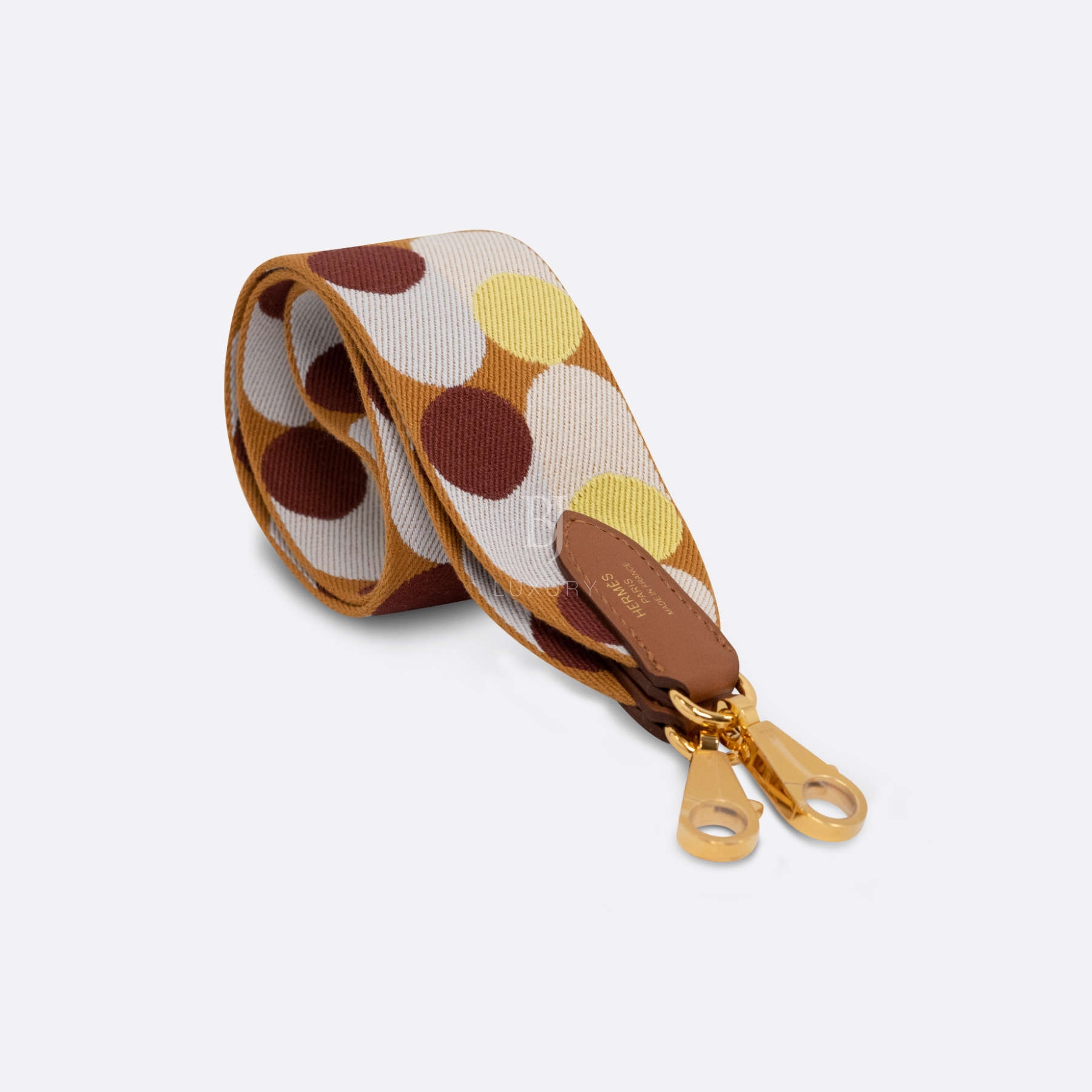HERMES STRAP 70CM CARAMEL CANVAS, SWIFT