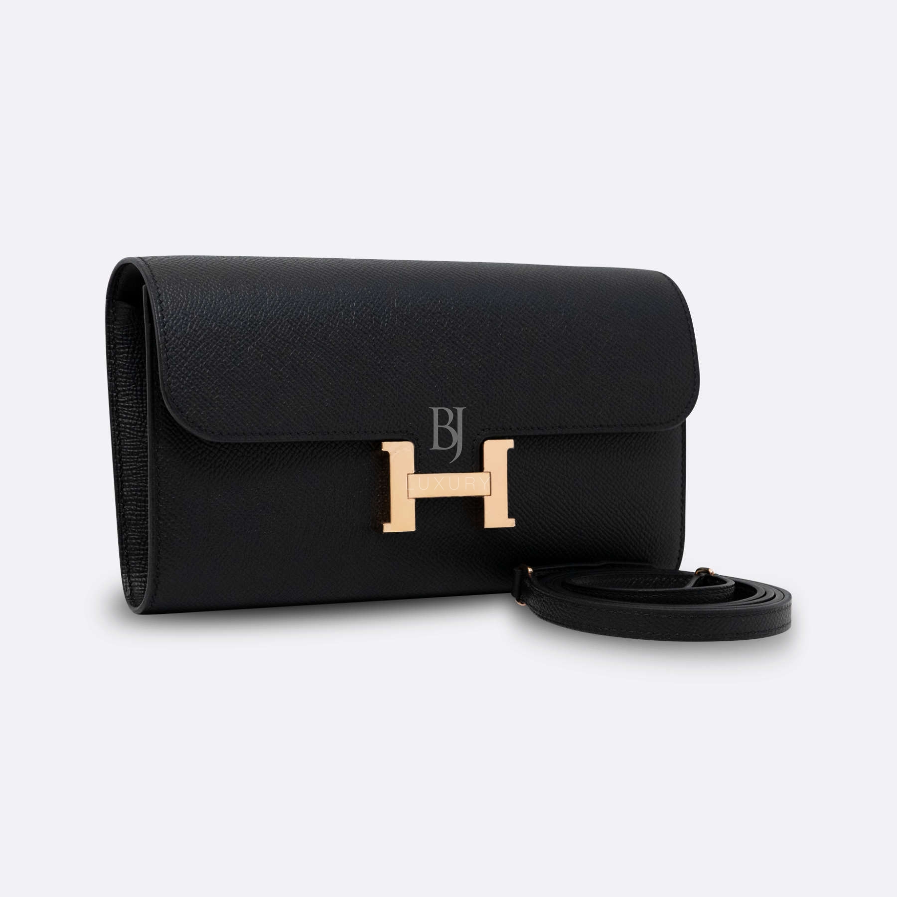 HERMES CONSTANCE TO GO WALLET BLACK EPSOM