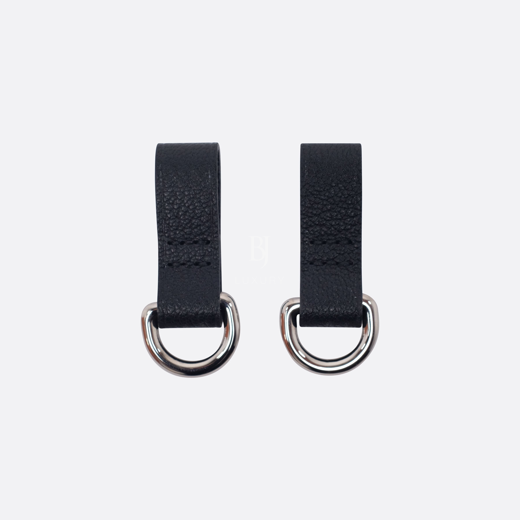 BJL LEATHER HOOKS FOR BIRKIN BLACK CHEVRE