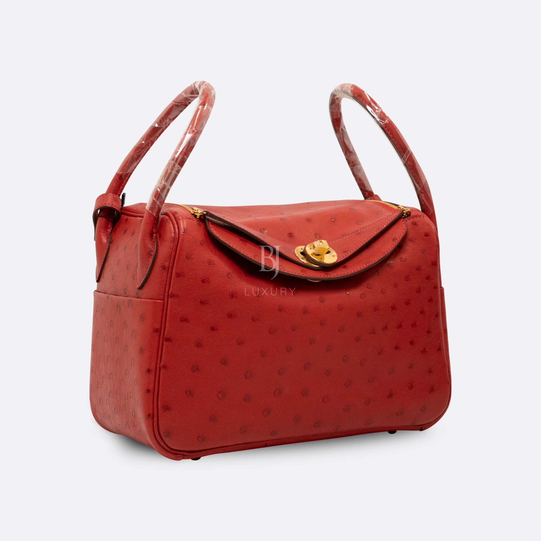 HERMES LINDY 26 ROUGE VIF OSTRICH