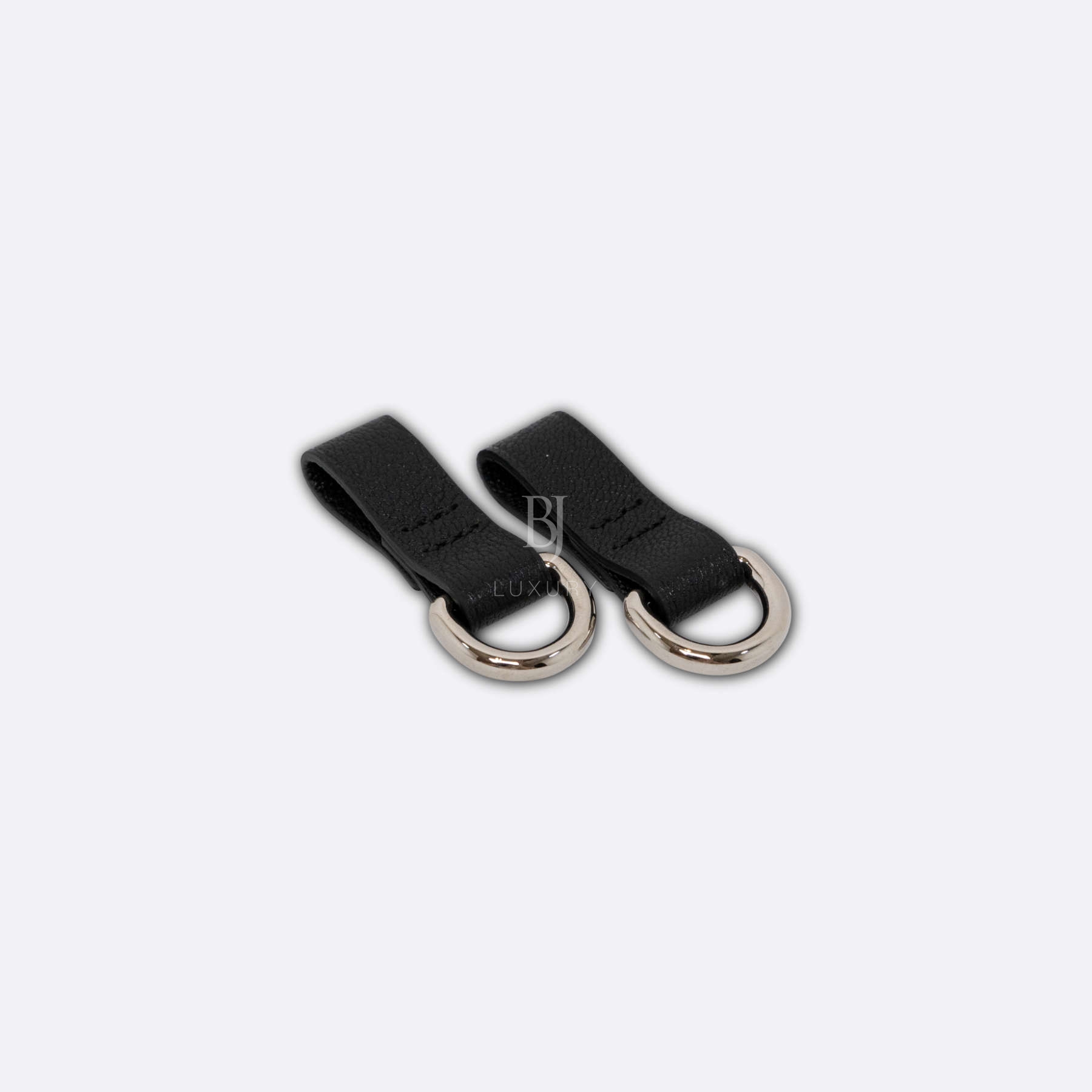BJL LEATHER HOOKS FOR BIRKIN BLACK CHEVRE