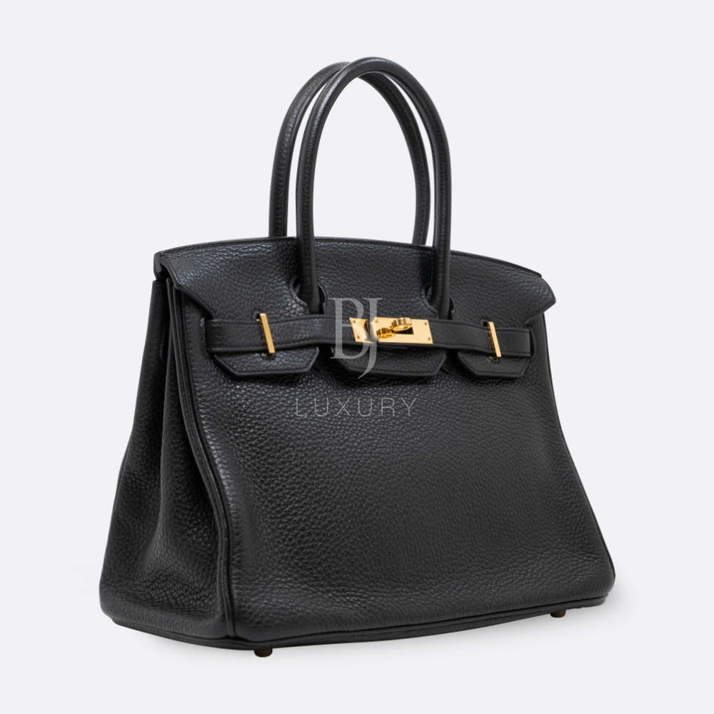 HERMES BIRKIN 30 BLACK CLEMENCE