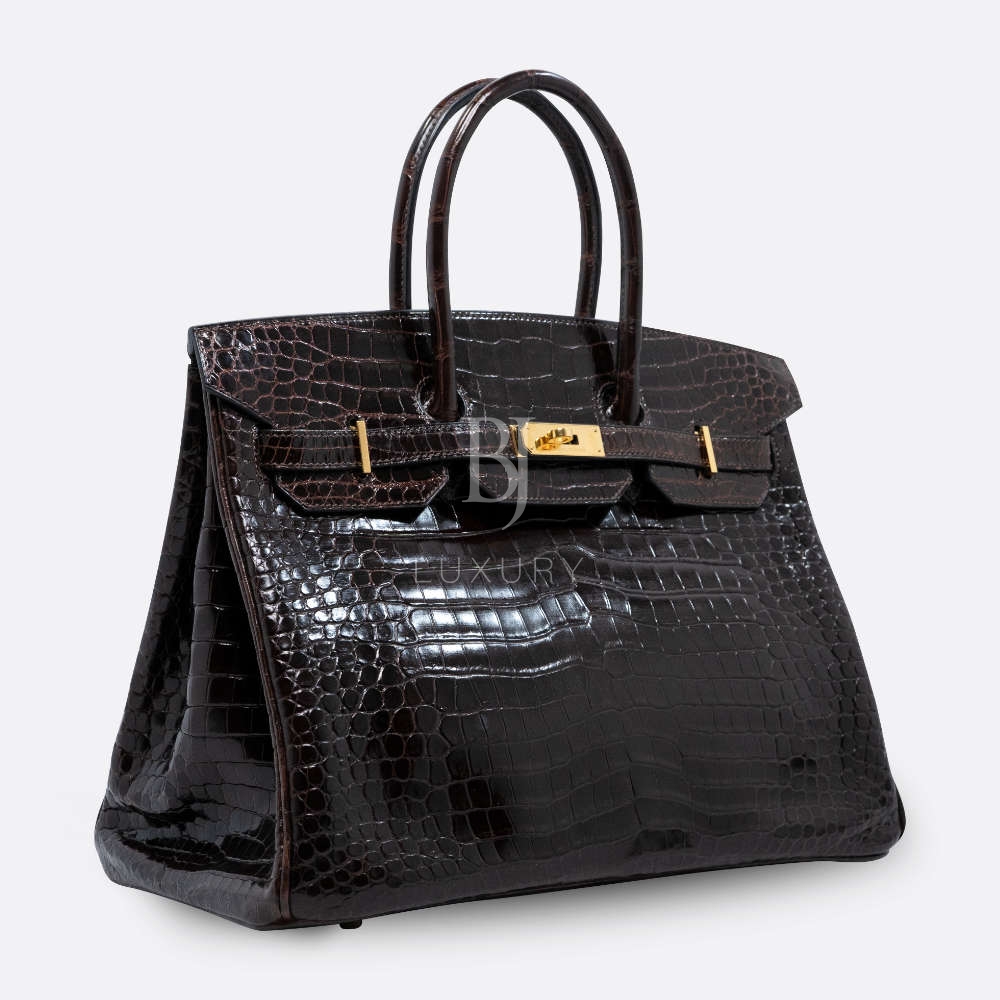 HERMES BIRKIN 35 CACAO POROSUS CROCODILE
