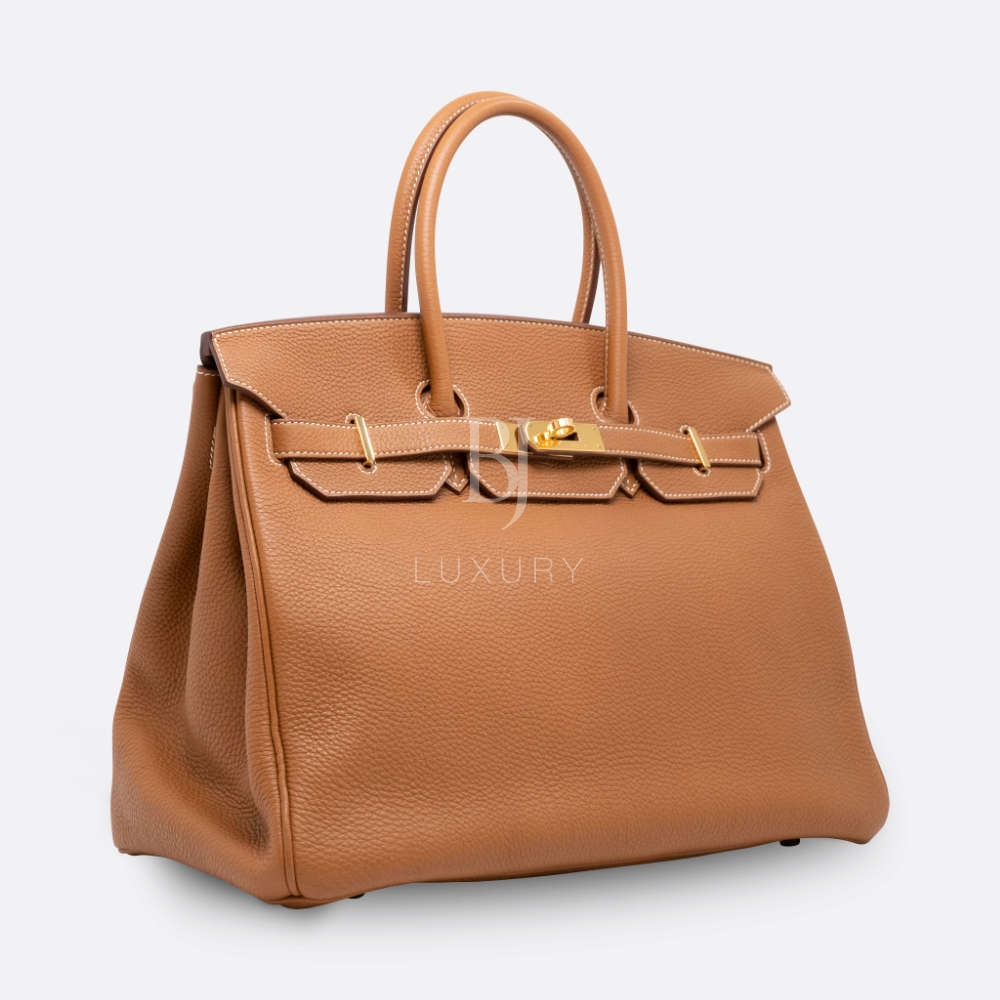 HERMES BIRKIN 35 GOLD TOGO