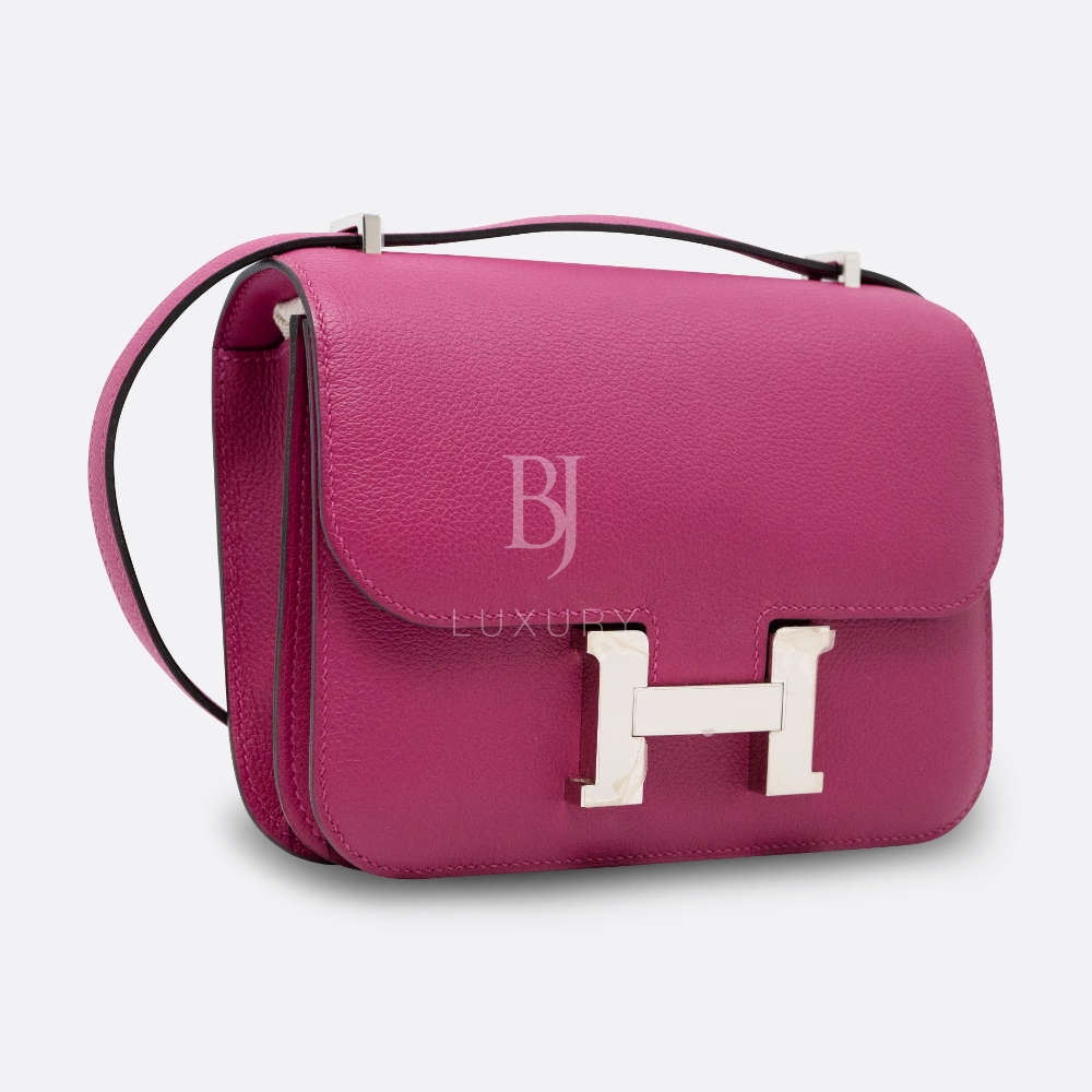 HERMES CONSTANCE 18 ROSE POURPRE EVERCOLOR