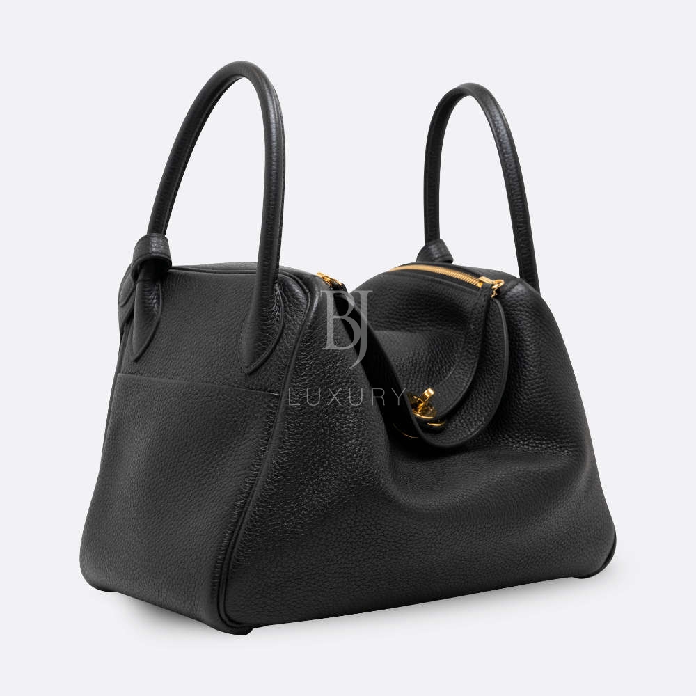 HERMES LINDY 30 BLACK CLEMENCE
