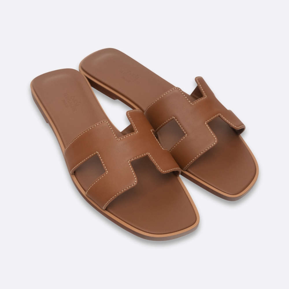 HERMES SANDALS ORAN 39 GOLD SWIFT