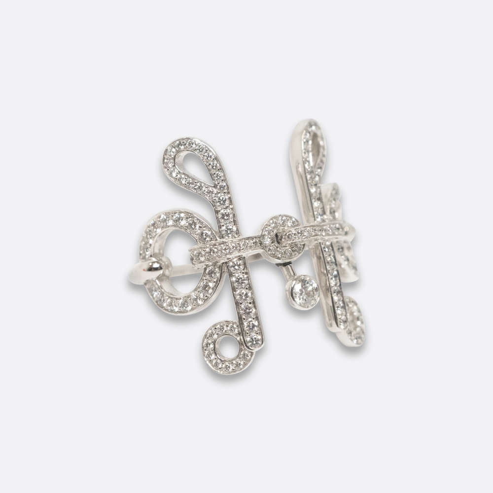 HERMES RING 53 18K WHITE GOLD
