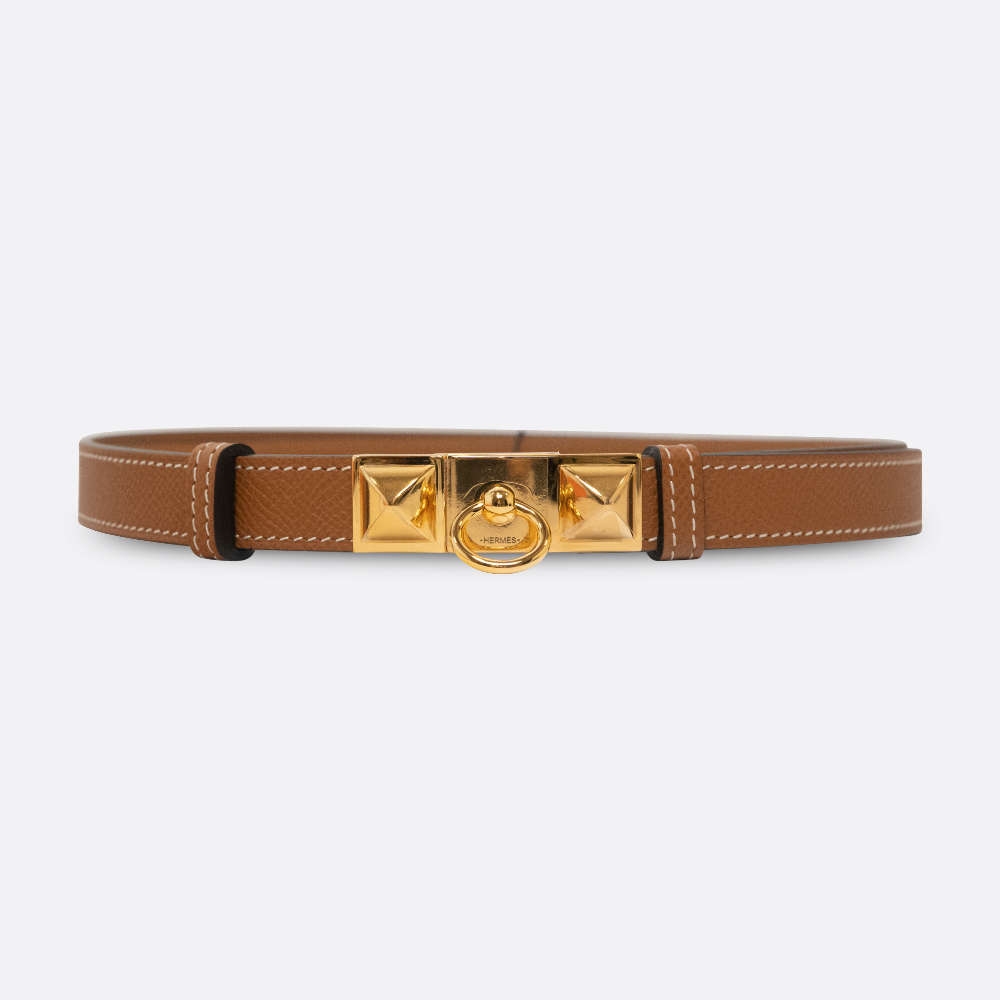 HERMES BELT FREE SIZE GOLD EPSOM