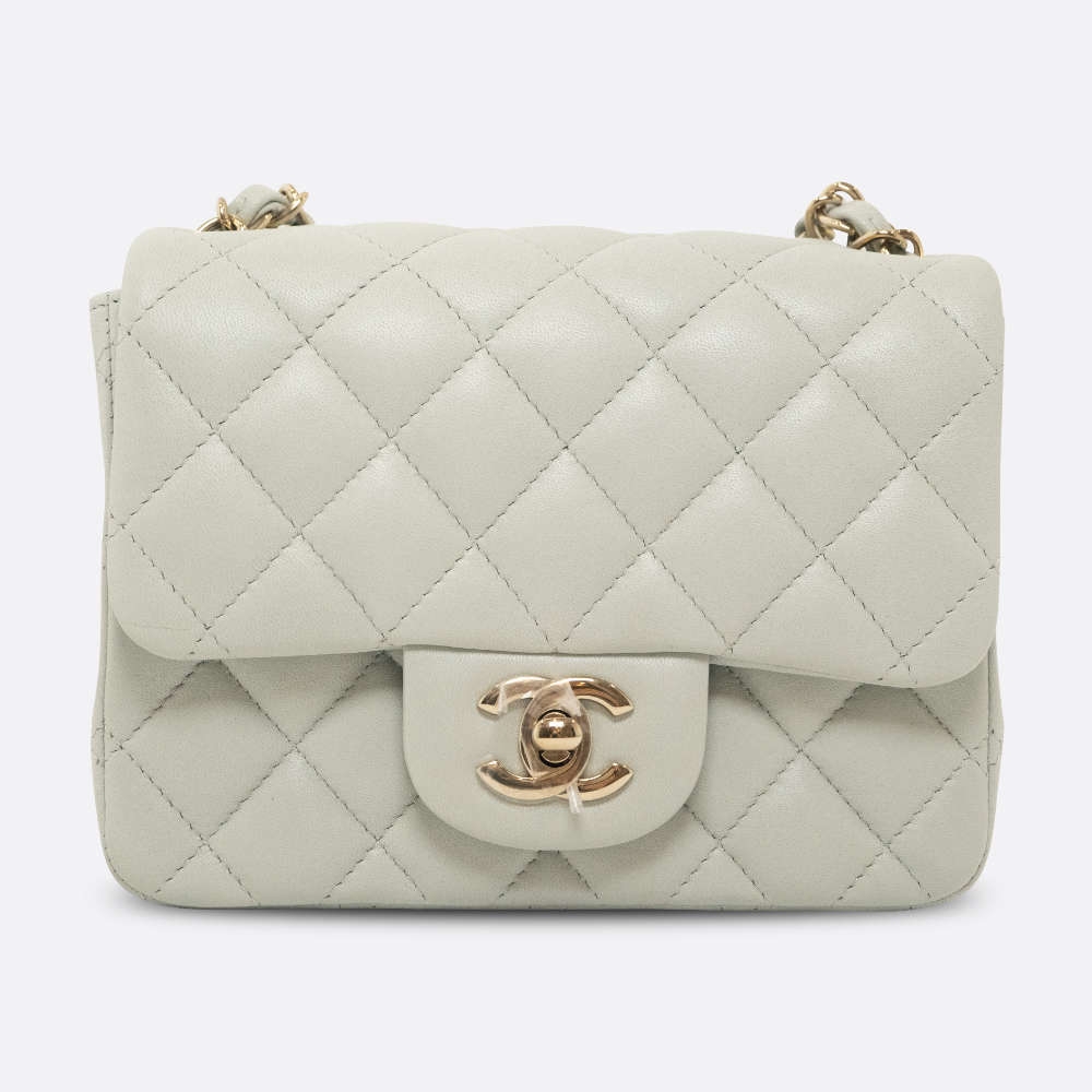 CHANEL-FLAPBAG-MINI-GRAY-LAMBSKIN-6883 front.jpg