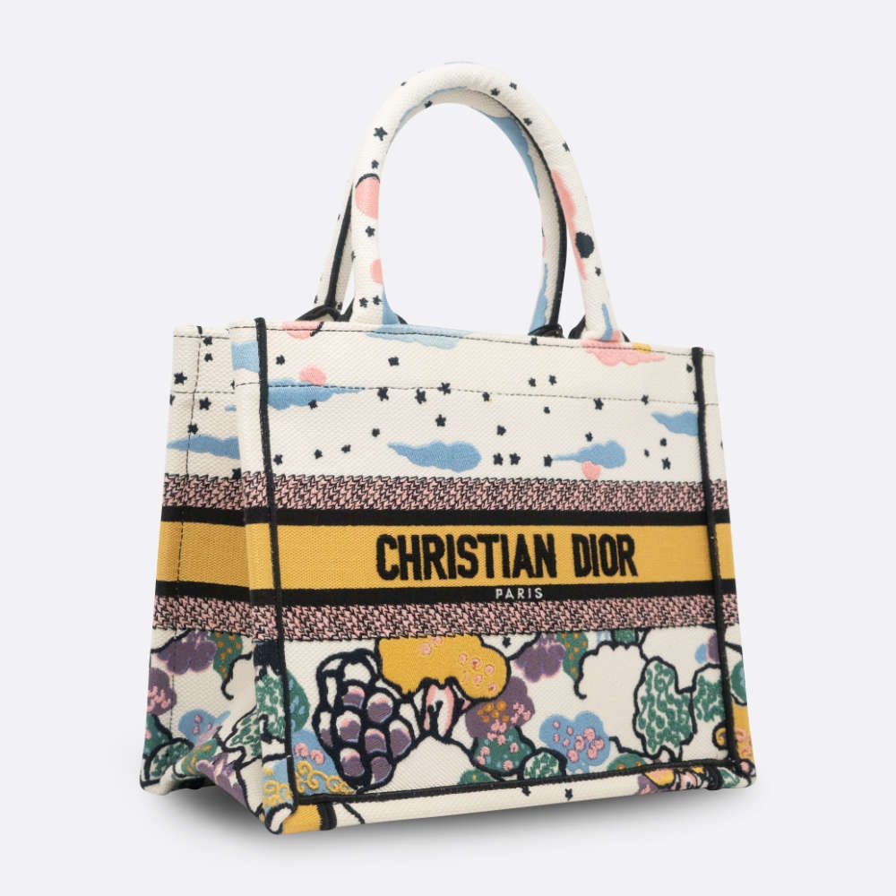 CHRISTIAN DIOR BOOK TOTE SMALL MULTICOLOR FABRIC