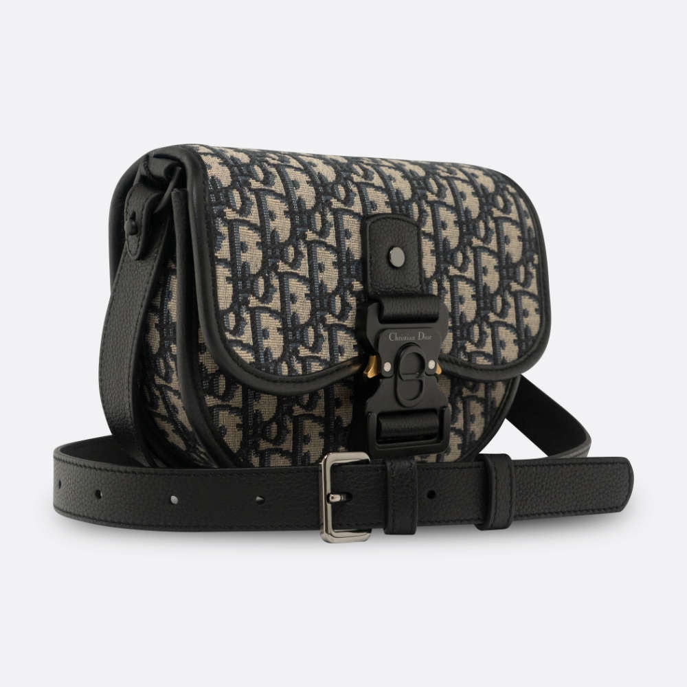 CHRISTIAN DIOR GALLOP BAG MINI BLACK JACQUARD