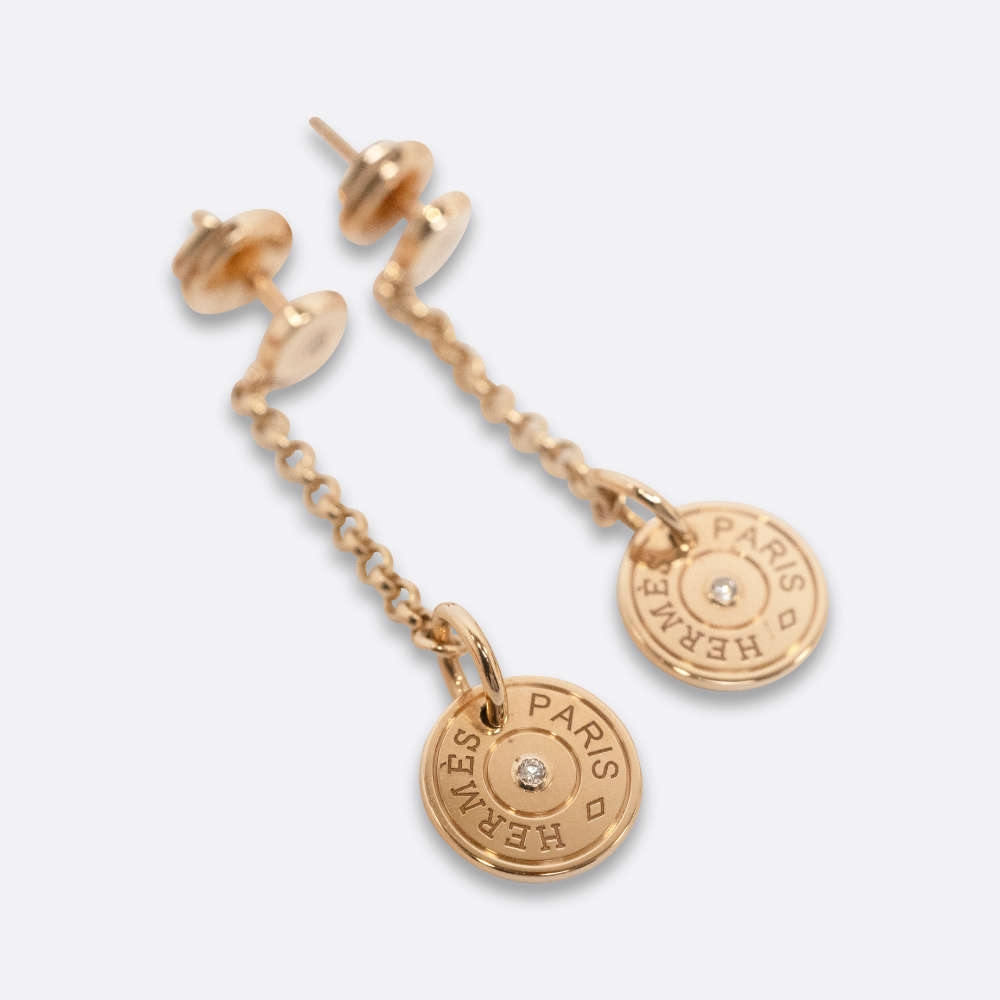 HERMES EARRINGS 18K GOLD