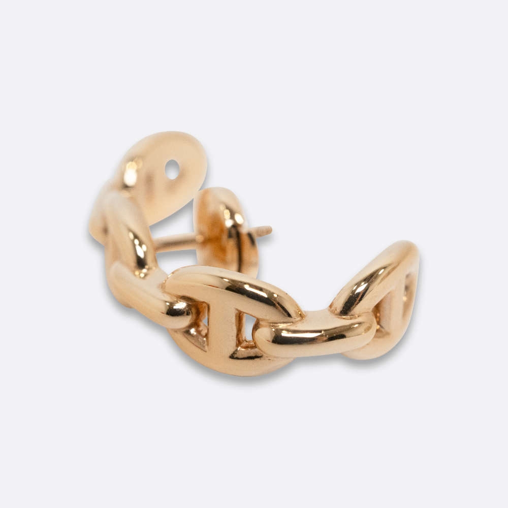 HERMES EARRINGS GOLD GOLD