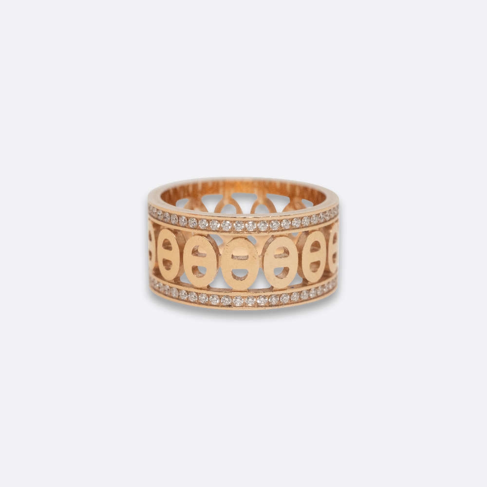 HERMES RING 52 18K ROSE GOLD