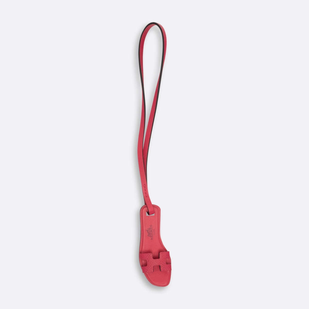 HERMES ORAN BAG CHARM ROSE MEXICO EPSOM