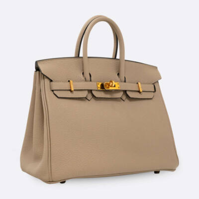 HERMES BIRKIN 25 GRIS TOURTERELLE TOGO