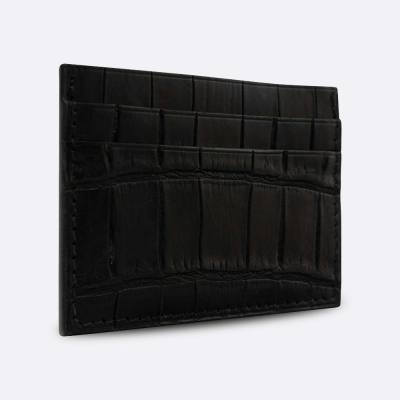 BJL CARD HOLDER COMPACT BLACK ALLIGATOR