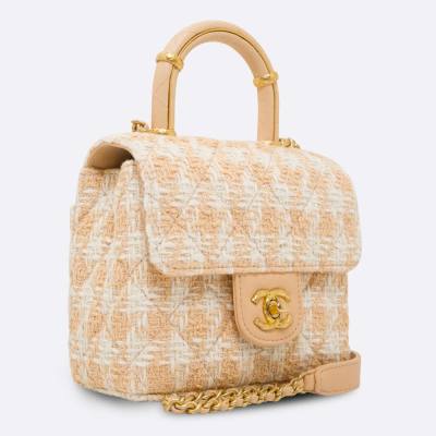 CHANEL FLAP BAG MINI PINK TWEED