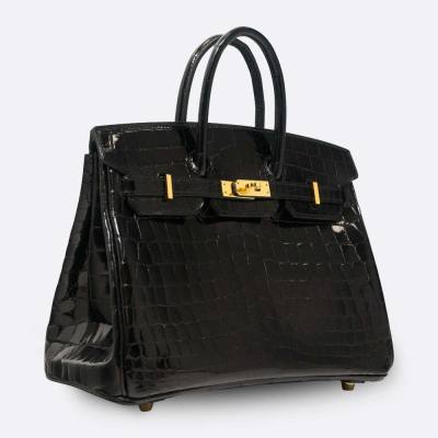 HERMES BIRKIN 25 BLACK NILOTICUS CROCODILE