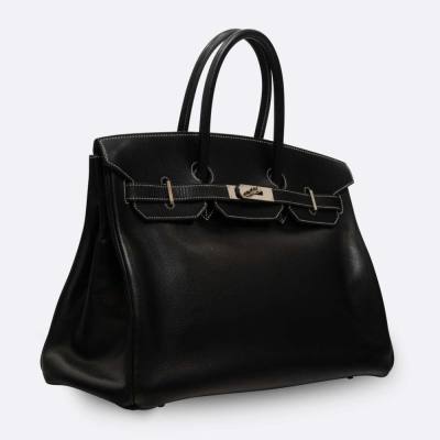 HERMES BIRKIN 35 BLACK COURCHEVEL
