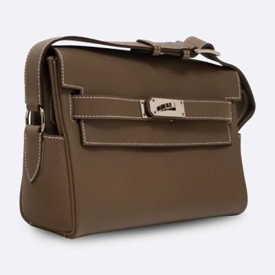 HERMES KELLY MESSENGER PM ETOUPE EVERCOLOR