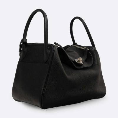 HERMES LINDY 30 BLACK CLEMENCE
