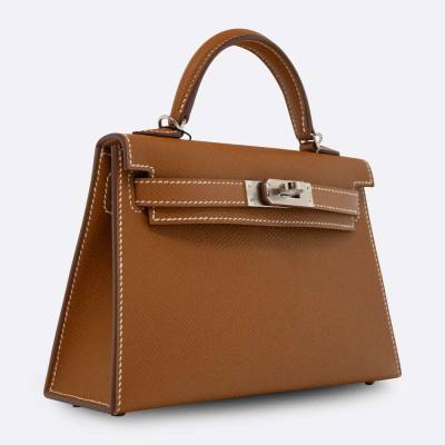 HERMES MINI KELLY 20 GOLD EPSOM