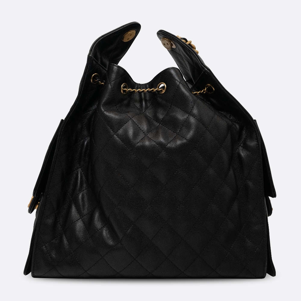 CHANEL-CHANEL25-MEDIUM-BLACK-CAVIAR-8451 back.jpg