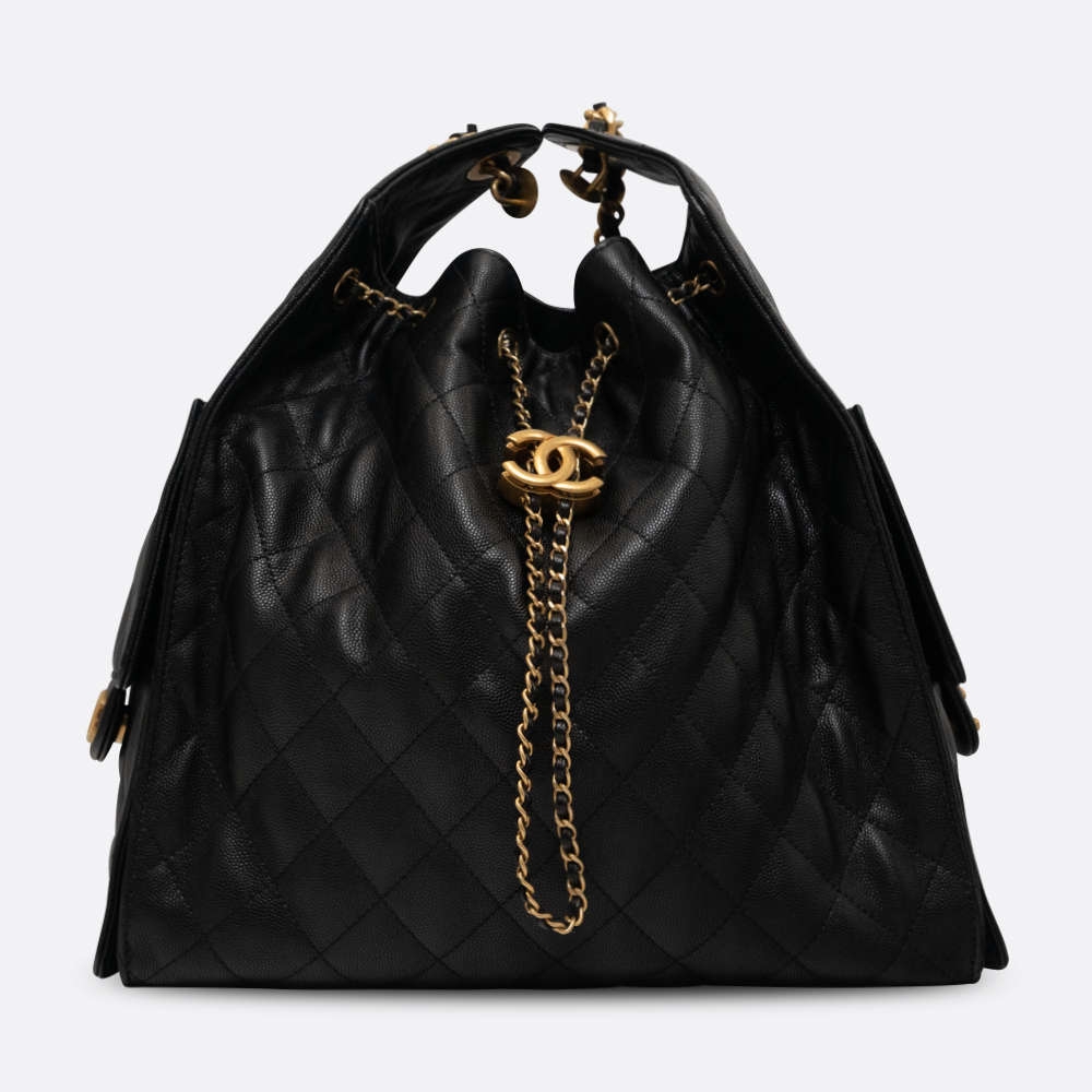 CHANEL-CHANEL25-MEDIUM-BLACK-CAVIAR-8451 front.jpg