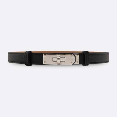 HERMES KELLY BELT FREE SIZE BLACK EPSOM